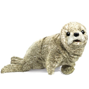 "Just Seal" - Folkmanis Spotted Harbor Seal Plush Hand Puppet