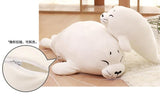 "The Peppers" - Plush Stuffed White Seal Pillow/Toy, 3 Sizes