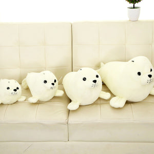 "The Tasty Bunch" - White Plush Mini Stuffed Seal Toys